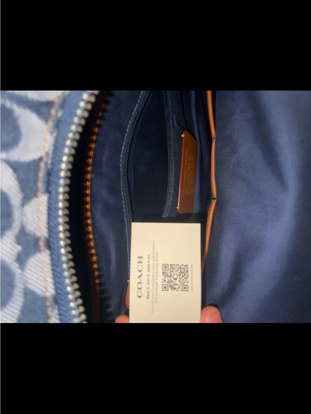 Coach Navy Signature Jacquard Men's Backpack